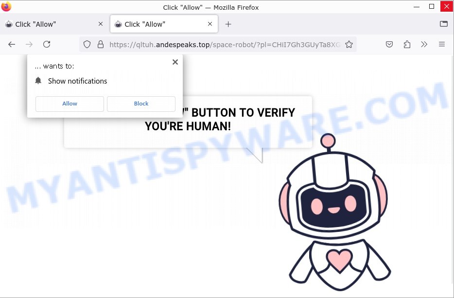 How to remove Andespeaks.top pop-up ads
