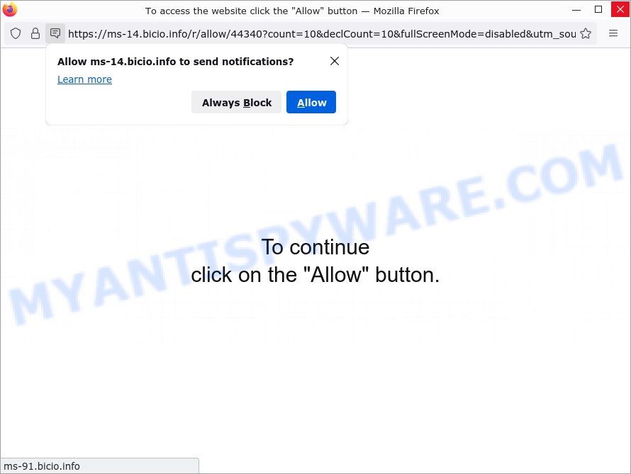 Bicio.info Virus Removal Guide