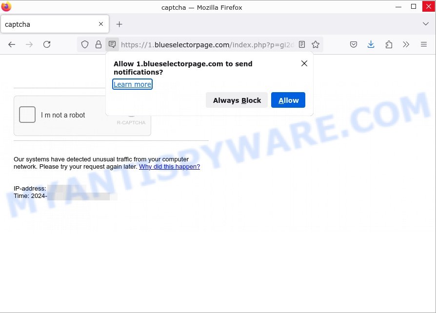 How to remove Blueselectorpage.com pop-up ads