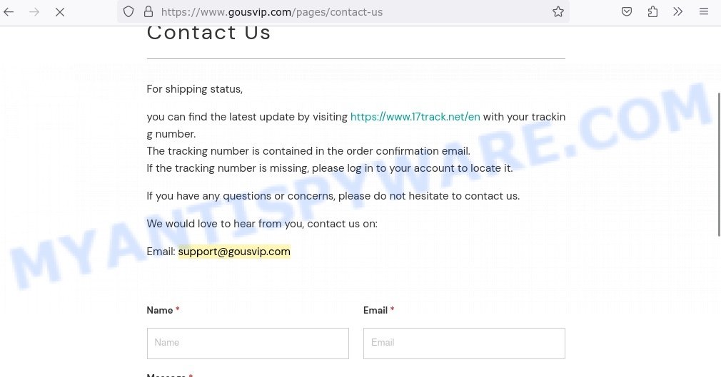 Gousvip.com contacts