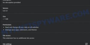 maliciois Chrome extension desc