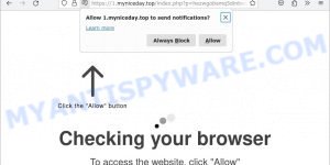 Myniceday.top Checking your browser Scam