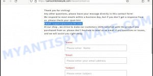Samsonitenewsale.com fake Samsonite scam contacts