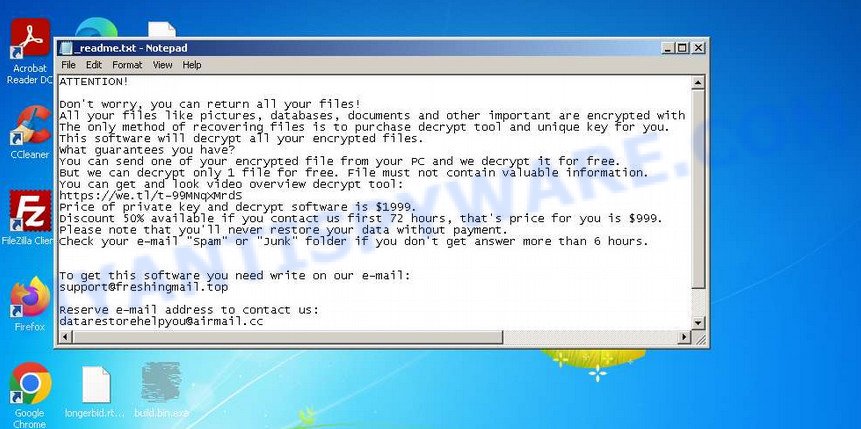 STOP Djvu Ransomware ransomnote