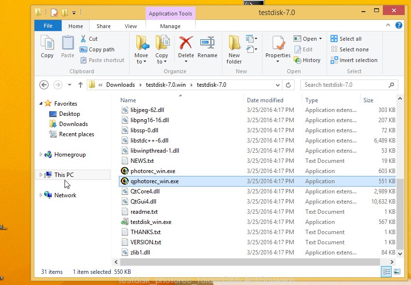testdisk photorec folder