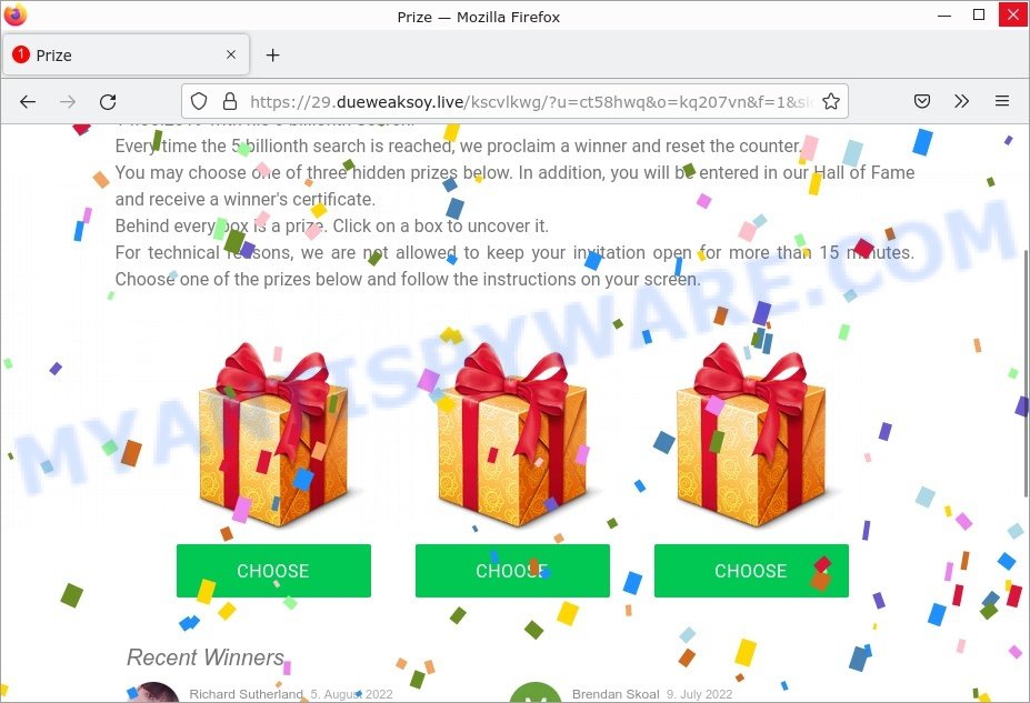 You have made the 5-billionth search Scam